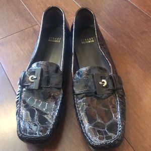Stuart Weitman patent loafers.